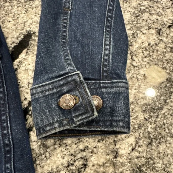 Duluth‎ Trading Denim Trench Jacket Size XL Jean Coat Utility Pockets Blue #923 - Picture 3 of 11